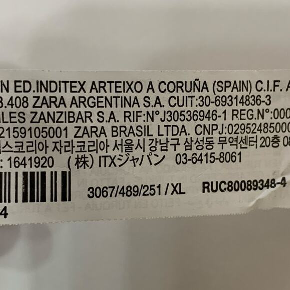 Zara XL Ivory Ruched Satin Effect Cargo Pant Wide Leg High Rise *flaw - Picture 10 of 13